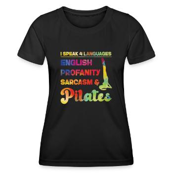 Pilates Instructor Teacher - Frauen Funktions-T-Shirt - Schwarz - Vorne - AI Model Female 172 light (172cm)