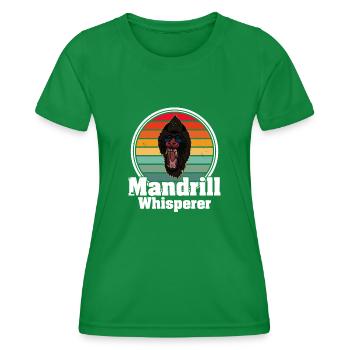 Mandrill Affe primat Natur Biologe Safari Tiere - Frauen Funktions-T-Shirt - Kelly Green - Vorne - AI Model Female 172 dark (172cm)