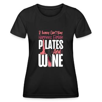 Pilates Instructor Teacher Wine If - Frauen Funktions-T-Shirt - Schwarz - Vorne - AI Model Female 172 light (172cm)