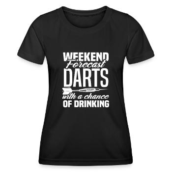 Weekend Darts - Women's Functional T-Shirt - black - Front - AI Model Female 172 light (172cm)