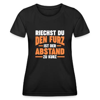 Riechst Du Den Furz Ist Der Abstand Zu Kurz - Frauen Funktions-T-Shirt - Schwarz - Vorne - AI Model Female 172 light (172cm)