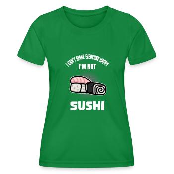 Lustiger Sushinliebhaber Spruch Japanisches Essen - Frauen Funktions-T-Shirt - Kelly Green - Vorne - AI Model Female 172 dark (172cm)
