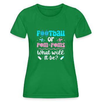 Annonce de naissance sexe révéler fête de bébé - T-shirt sport Femme - vert - Devant - AI Model Female 172 dark (172cm)
