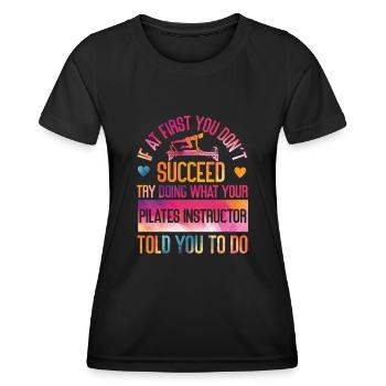 Pilates Instructor Teacher - Frauen Funktions-T-Shirt - Schwarz - Vorne - AI Model Female 172 light (172cm)