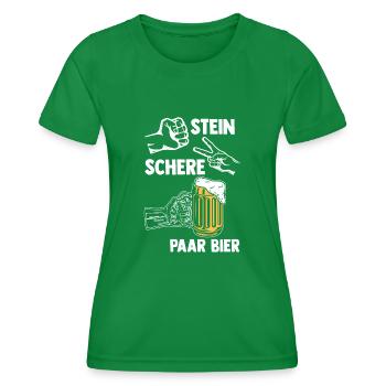 Stein Schere Paar Bier - Frauen Funktions-T-Shirt - Kelly Green - Vorne - AI Model Female 172 dark (172cm)