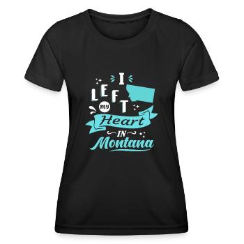 Montana Souvenir Amour - T-shirt sport Femme - noir - Devant - AI Model Female 172 light (172cm)