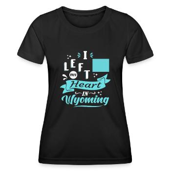 Wyoming Souvenir Liebe - Frauen Funktions-T-Shirt - Schwarz - Vorne - AI Model Female 172 light (172cm)