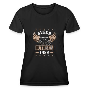 Vintage October 1982 42 Years Anniversary - Women's Functional T-Shirt - black - Front - AI Model Female 172 light (172cm)