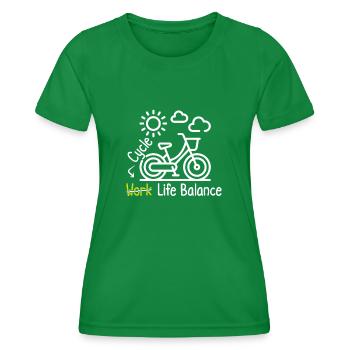 Atteignez l’équilibre entre vie professionnelle et vie privée - T-shirt sport Femme - vert - Devant - AI Model Female 172 dark (172cm)