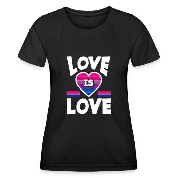 Égalité des personnes bisexuelles LGBTQ+ - T-shirt sport Femme - noir - Devant - AI Model Female 172 light (172cm)