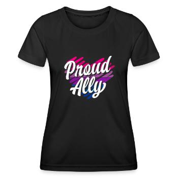Bisexuell Stolze Regenbogen - Frauen Funktions-T-Shirt - Schwarz - Vorne - AI Model Female 172 light (172cm)