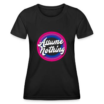 Acceptation de la sexualité bisexuelle - T-shirt sport Femme - noir - Devant - AI Model Female 172 light (172cm)