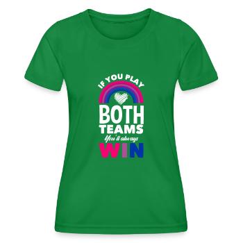 Bisexual Pride Rainbow - Women's Functional T-Shirt - kelly green - Front - AI Model Female 172 dark (172cm)