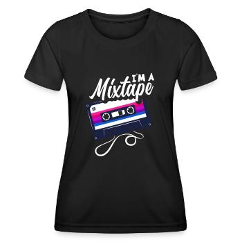 Bisexuell Mixtape - Frauen Funktions-T-Shirt - Schwarz - Vorne - AI Model Female 172 light (172cm)