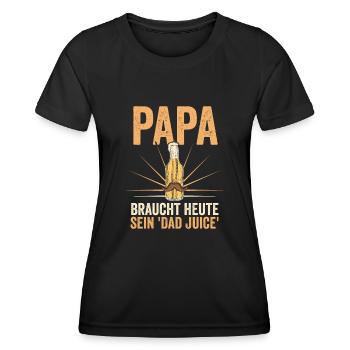 Dad Beer Father Father's Day - Women's Functional T-Shirt - black - Front - AI Model Female 172 light (172cm)