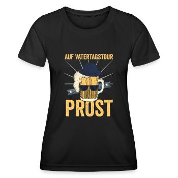 Dad Beer Father Father's Day - Women's Functional T-Shirt - black - Front - AI Model Female 172 light (172cm)