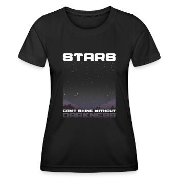 Sterne leuchten mit Dunkelheit - Frauen Funktions-T-Shirt - Schwarz - Vorne - AI Model Female 172 light (172cm)