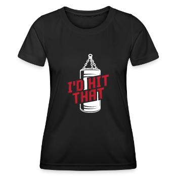 Sac de frappe de boxe Hobby Sports - T-shirt sport Femme - noir - Devant - AI Model Female 172 light (172cm)