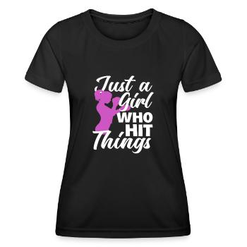 Boxe Femmes Boxer Fille - T-shirt sport Femme - noir - Devant - AI Model Female 172 light (172cm)