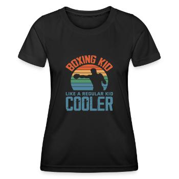Boxen Kind Junge Mädchen - Frauen Funktions-T-Shirt - Schwarz - Vorne - AI Model Female 172 light (172cm)