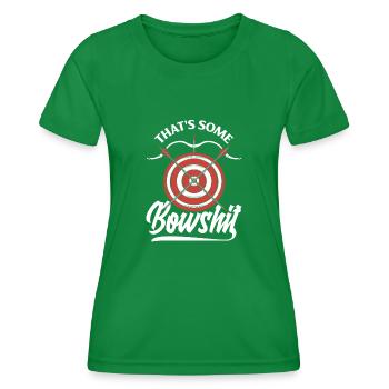 Jeu de mots sur le tir à l’arc - T-shirt sport Femme - vert - Devant - AI Model Female 172 dark (172cm)