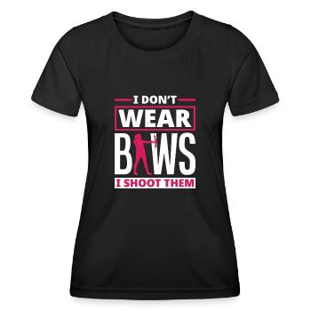 Bogen Bogenschießen Frauen Mädchen - Frauen Funktions-T-Shirt - Schwarz - Vorne - AI Model Female 172 light (172cm)