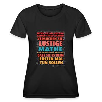 Mathe Mathematik Lehrer Rechner - Frauen Funktions-T-Shirt - Schwarz - Vorne - AI Model Female 172 light (172cm)