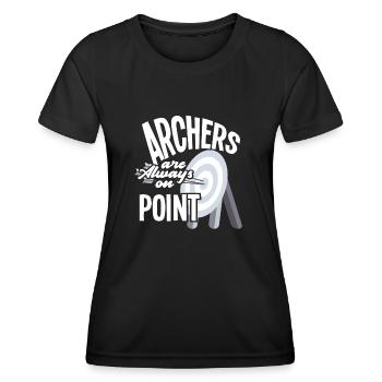 Archers Archery Target - Women's Functional T-Shirt - black - Front - AI Model Female 172 light (172cm)