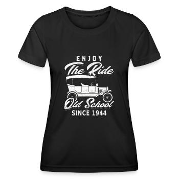 Old School 1944 - Né en 1944 - T-shirt sport Femme - noir - Devant - AI Model Female 172 light (172cm)