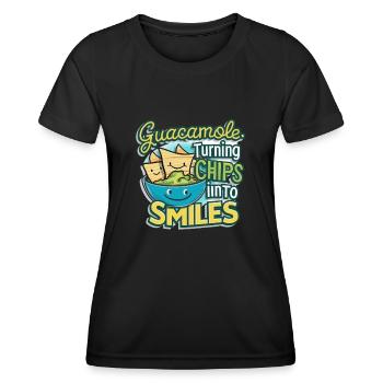 Amateur guacamole Chips Tortillas Avocat - T-shirt sport Femme - noir - Devant - AI Model Female 172 light (172cm)