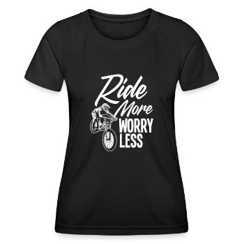 Ride More Bike Mountain Bike - Women's Functional T-Shirt - black - Front - AI Model Female 172 light (172cm)