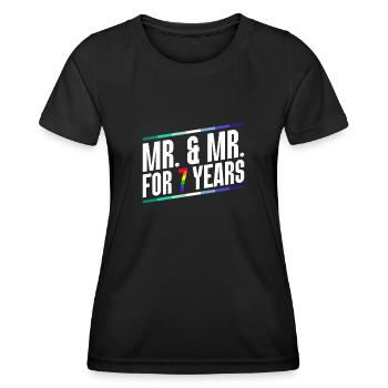 Gay Pride Hochzeit Homo-Ehe - Frauen Funktions-T-Shirt - Schwarz - Vorne - AI Model Female 172 light (172cm)