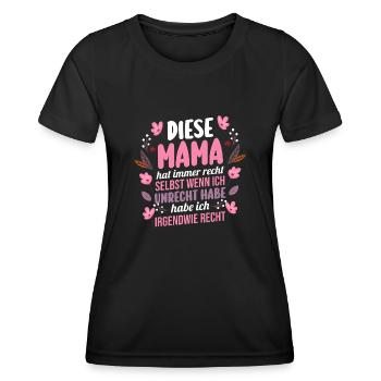 Mutter Muttertag Mama - Frauen Funktions-T-Shirt - Schwarz - Vorne - AI Model Female 172 light (172cm)