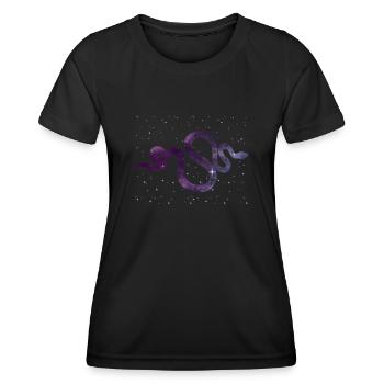 Himmlische Schlange Sternzeichen - Frauen Funktions-T-Shirt - Schwarz - Vorne - AI Model Female 172 light (172cm)