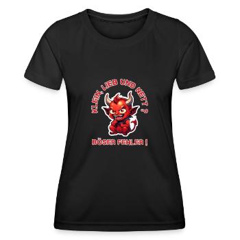 Petit, doux et agréable ? Mauvaise erreur ! petit diable - T-shirt sport Femme - noir - Devant - AI Model Female 172 light (172cm)