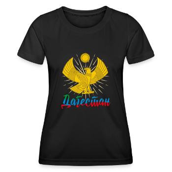 Dagestan Herkunft Adler Kaukasus Papakha - Frauen Funktions-T-Shirt - Schwarz - Vorne - AI Model Female 172 light (172cm)