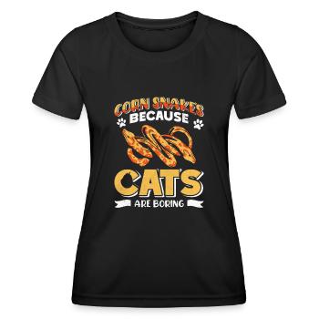 Corn Snake Snake - Women's Functional T-Shirt - black - Front - AI Model Female 172 light (172cm)