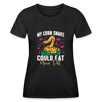 Corn Snake Snake - Women's Functional T-Shirt - black - Front - AI Model Female 172 light (172cm)