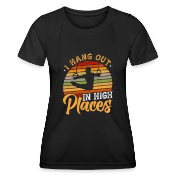 Ring Gymnastics Gymnastics - Women's Functional T-Shirt - black - Front - AI Model Female 172 light (172cm)