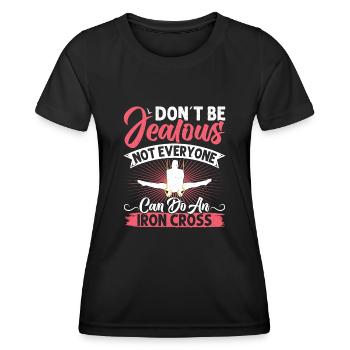 Ring Gymnastics Gymnastics - Women's Functional T-Shirt - black - Front - AI Model Female 172 light (172cm)