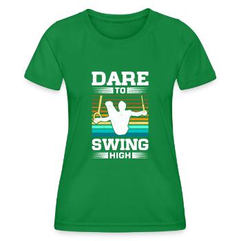 Ring Gymnastics Gymnastics - Women's Functional T-Shirt - kelly green - Front - AI Model Female 172 dark (172cm)