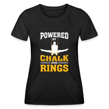 Ring Gymnastics Gymnastics - Women's Functional T-Shirt - black - Front - AI Model Female 172 light (172cm)