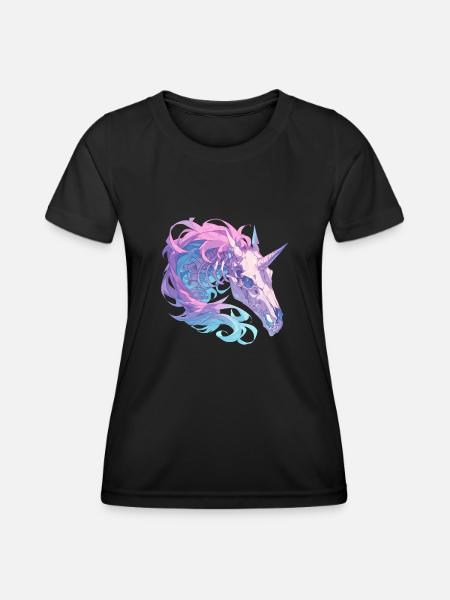 Einhorn Halloween Japanisches Einhorn - Funktionsshirt til damer - sort