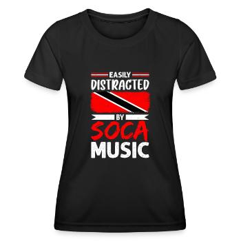 Soca Tanz Trinidad Tobago - Frauen Funktions-T-Shirt - Schwarz - Vorne - AI Model Female 172 light (172cm)