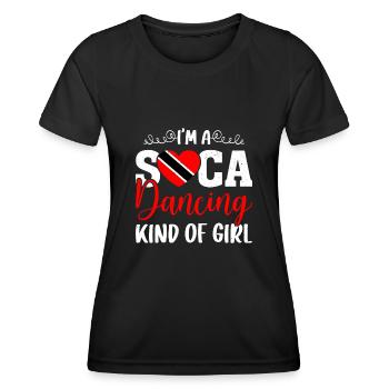 Soca Tanz Trinidad Tobago - Frauen Funktions-T-Shirt - Schwarz - Vorne - AI Model Female 172 light (172cm)