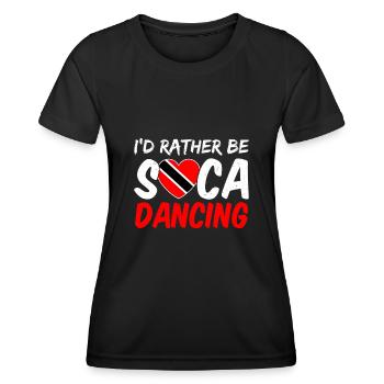 Soca Tanz Trinidad Tobago - Frauen Funktions-T-Shirt - Schwarz - Vorne - AI Model Female 172 light (172cm)