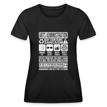 Administration des arts Sarcasme drôle cadeau Arts - T-shirt sport Femme - noir - Devant - AI Model Female 172 light (172cm)