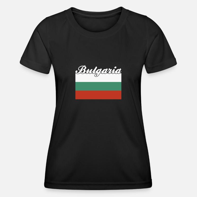 Flag: Bulgaria Bulgaria - Women's Functional T-Shirt - black