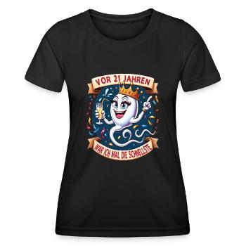 Il y a 21 ans, j’étais la femme la plus rapide - T-shirt sport Femme - noir - Devant - AI Model Female 172 light (172cm)