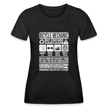 Bicycle Mechanic Sarcasm funny Gift Bicycle - Women's Functional T-Shirt - black - Front - AI Model Female 172 light (172cm)